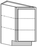 Angle Right Base Cabinet 12 W X 34-1\2 H X 24 D - Doric by TA Cabinetry