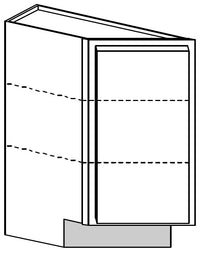 Angle Left Base Cabinet 12 W X 34-1\2 H X 24 D - Doric by TA Cabinetry