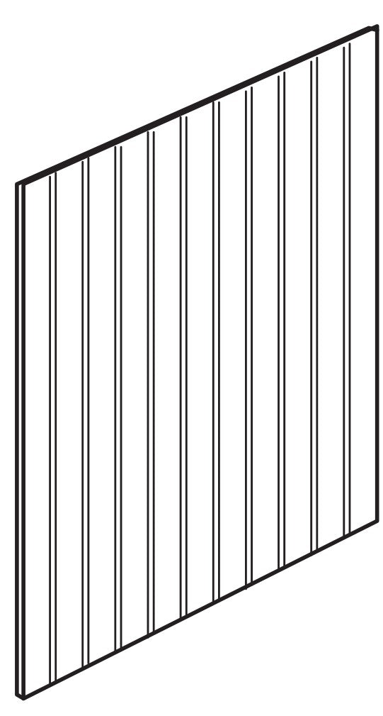Beadboard Island End Panel 48 H X 96 L X 1\4 Th - Dover by JSI