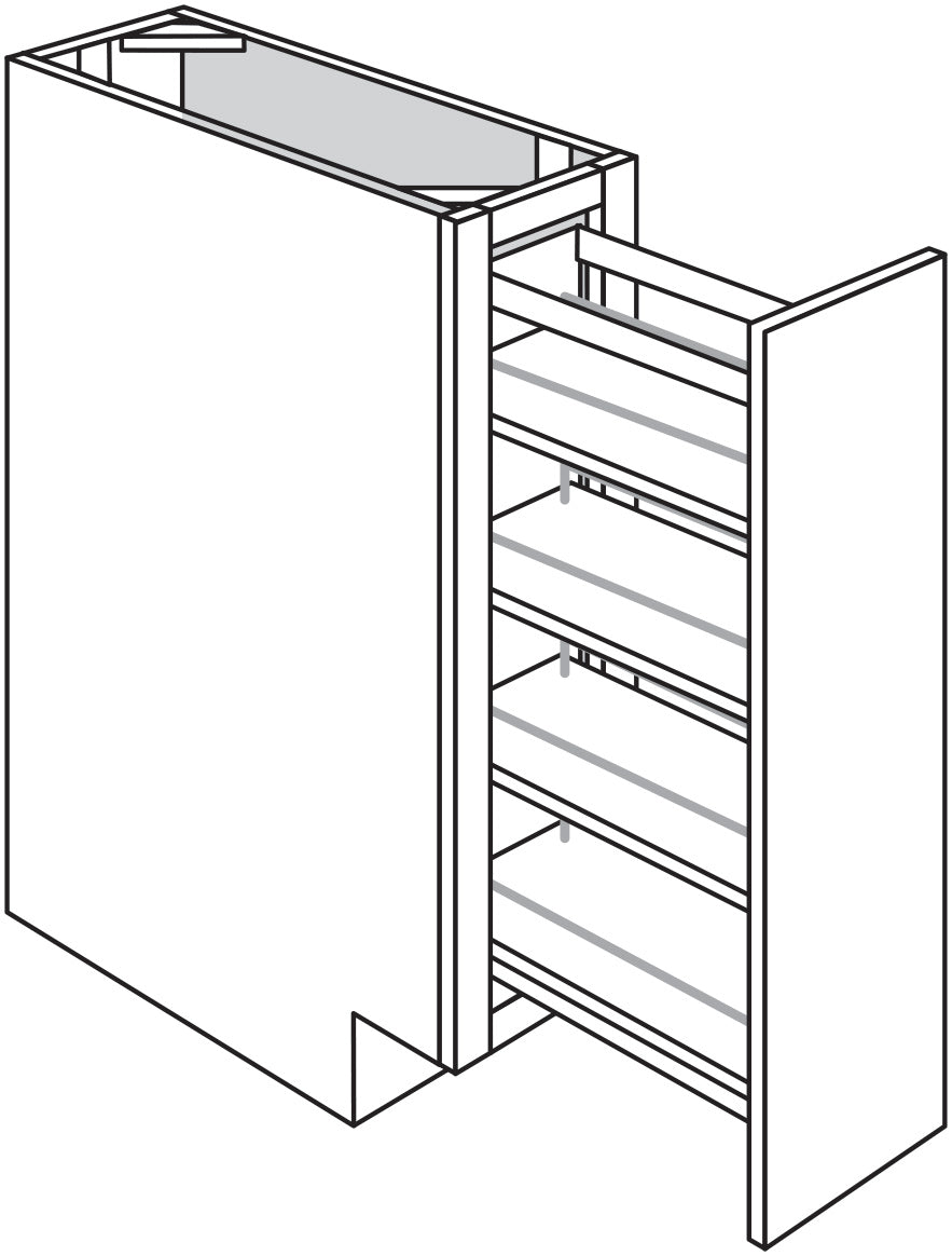 Base w\ Organizer Pullout 9 W X 34-1\2 H X 24 D - Upton Slab by JSI