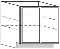 Base w\ Full-Height Cabinet 24 W X 34-1\2 H X 24 D - Niagara Stain by Legend