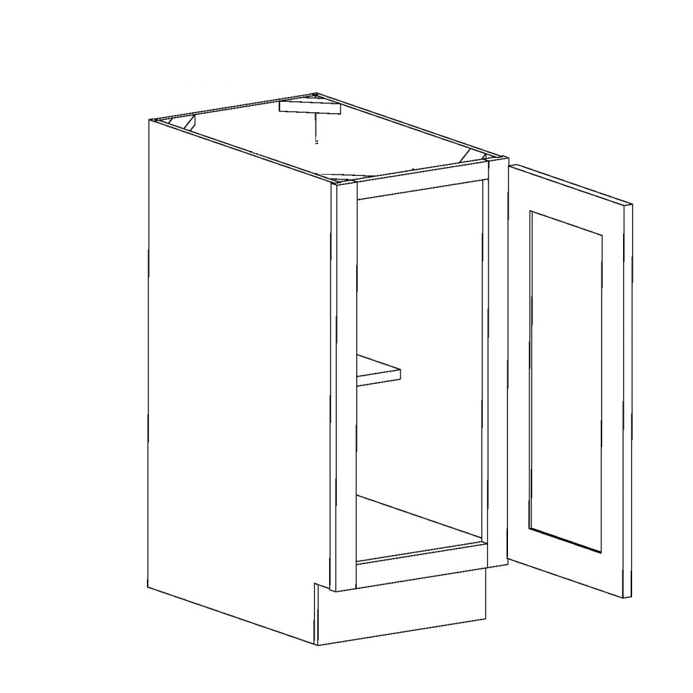 Base 18 W X 34-1\2 H X 24 D - (Full Height) Rustic Walnut Shaker by Horning