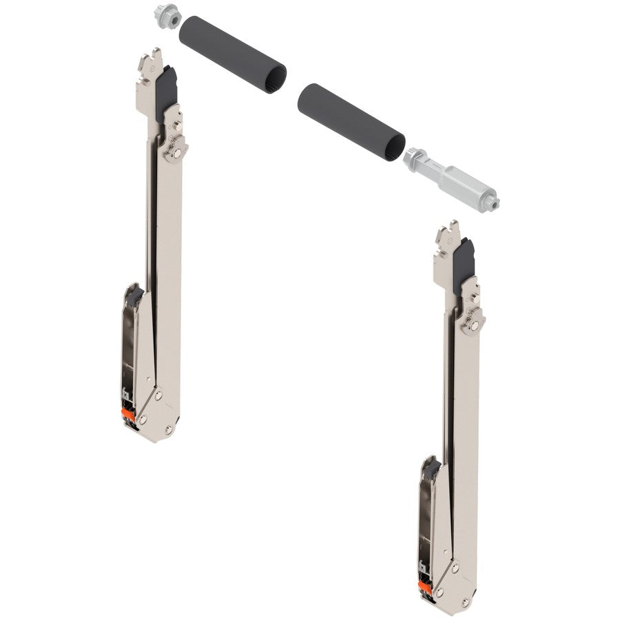 Blum Aventos HL Top Lever Set Zinc Arm Assembly 18-7/8' to 22-3/4" Cabinet Height, Multiples of 4