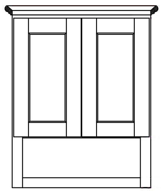 Vanity Bath Valet 21 W X 27-3\8 H X 7-7\8 D - Regal Oak by Horning