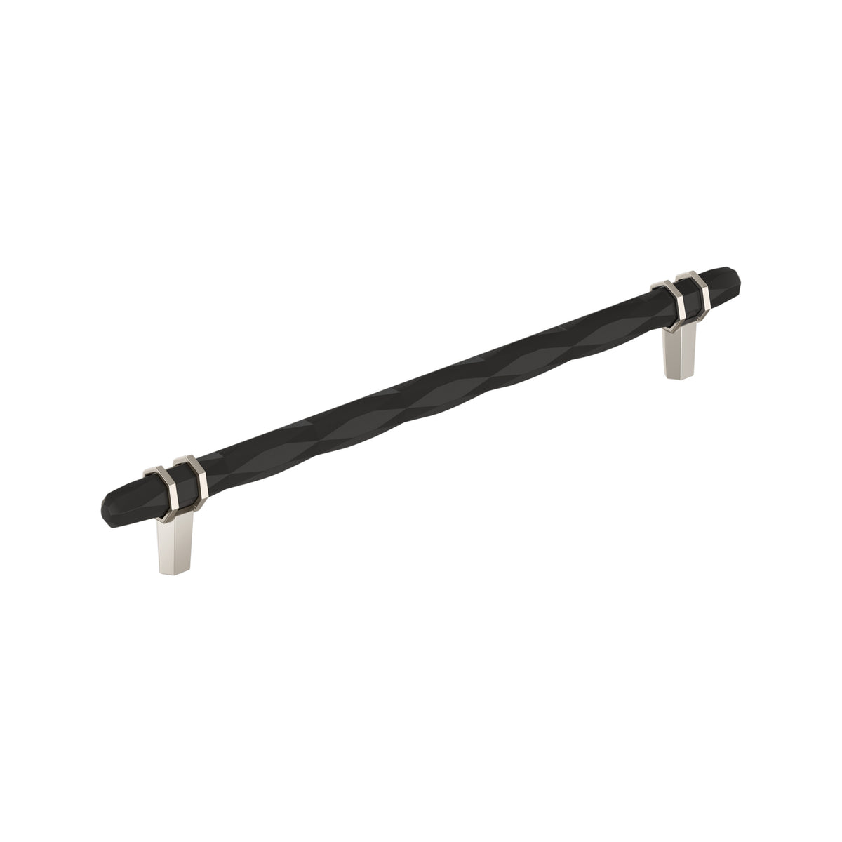 Amerock London Pull Black Bronze/Polished Nickel 10-1/16" Center-to-Center