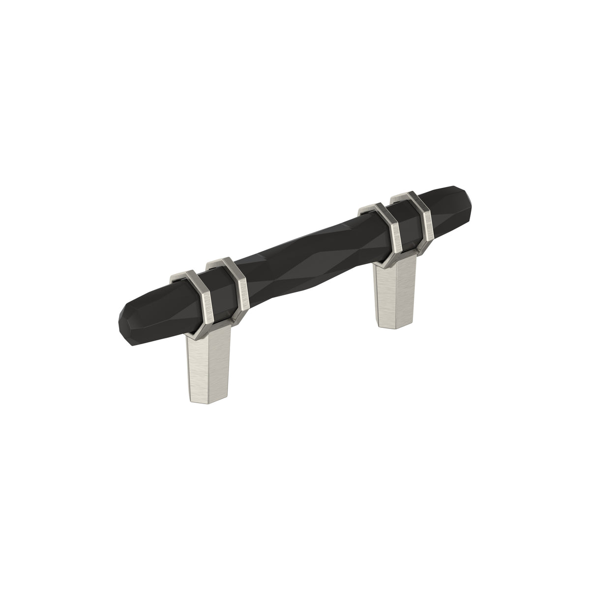Amerock London Pull Black Bronze/Satin Nickel 3 in. Center-to-Center
