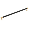 Amerock Fairlane Appliance Pull  Black Leather/Champagne Bronze 24" Center to Center