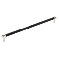 Amerock Fairlane Appliance Pull  Black Leather/Polished Nickel 24" Center to Center
