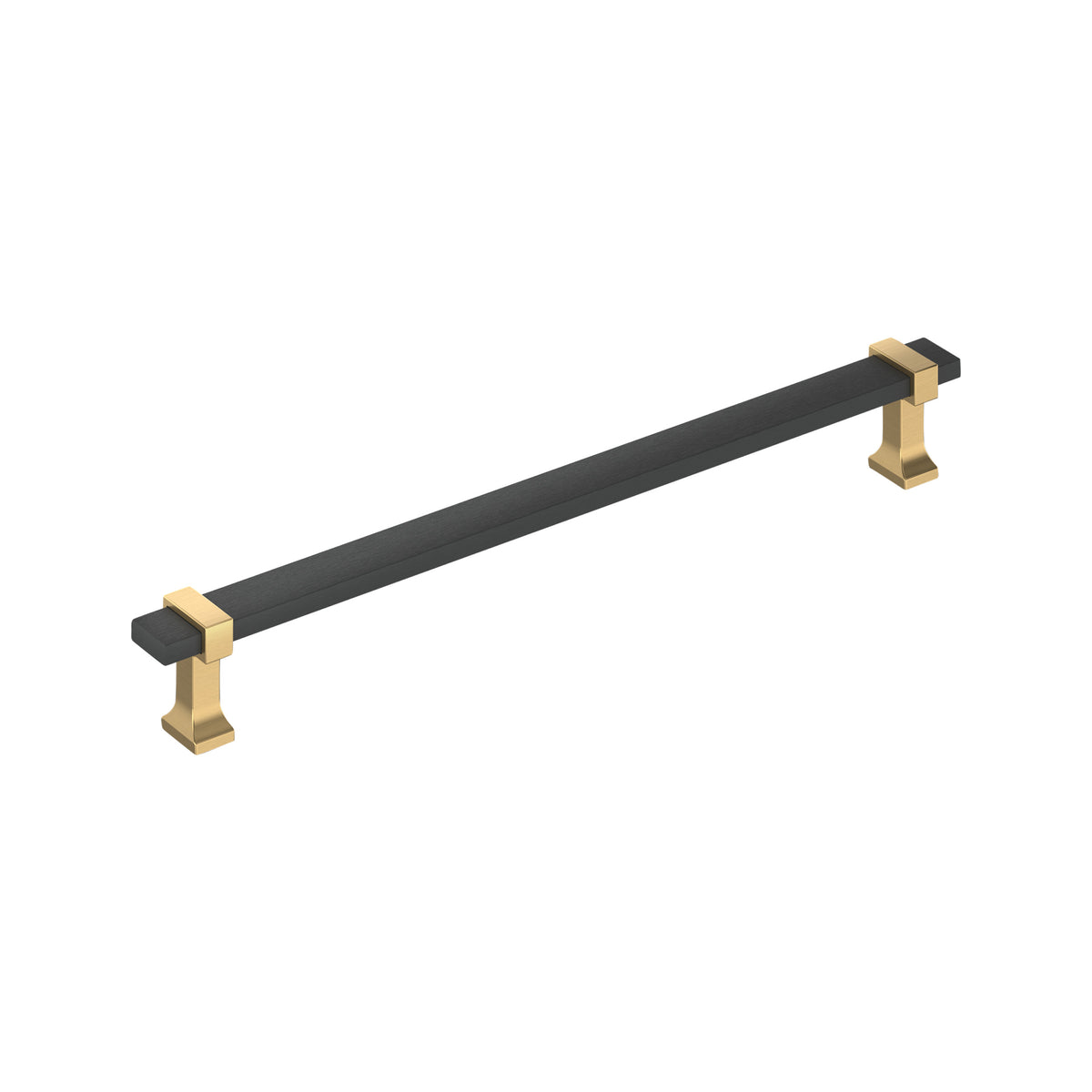 Amerock Overton Pull Matte Black/Champagne Bronze 12 in. Center-to-Center