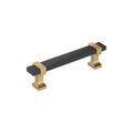 Amerock Overton Pull Matte Black/Champagne Bronze 3-3/4" Center to Center