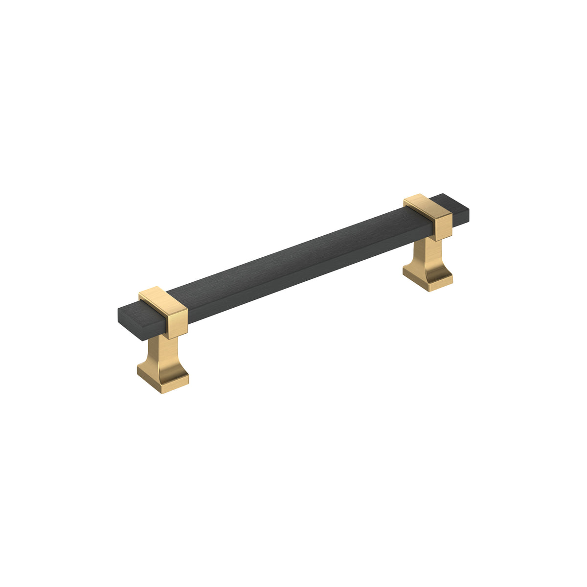 Amerock Overton Pull Matte Black/Champagne Bronze 5-1/16" Center-to-Center