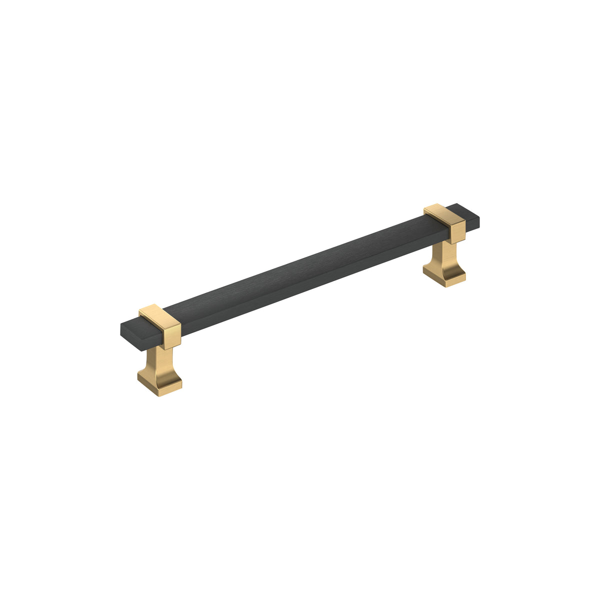 Amerock Overton Pull Matte Black/Champagne Bronze 6-5/16" Center-to-Center