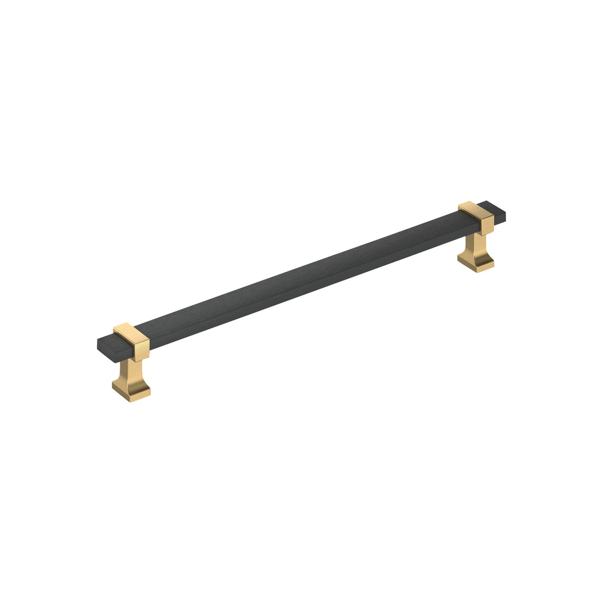 Amerock Overton Pull Matte Black/Champagne Bronze 8-13/16" Center-to-Center
