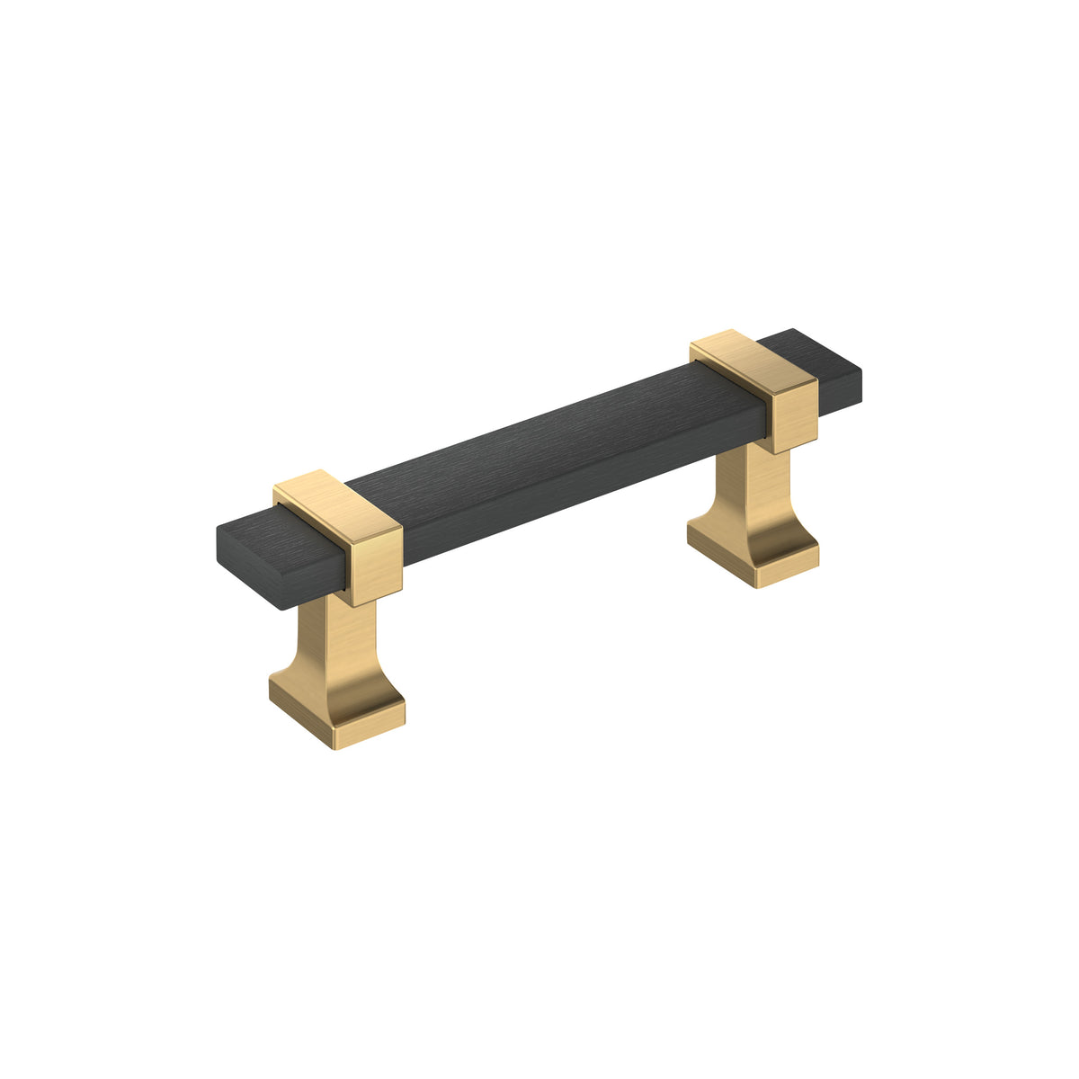 Amerock Overton Pull Matte Black/Champagne Bronze 3 in. Center-to-Center