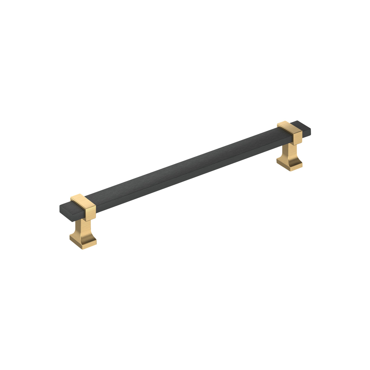 Amerock Overton Pull Matte Black/Champagne Bronze 7-9/16 in. Center-to-Center