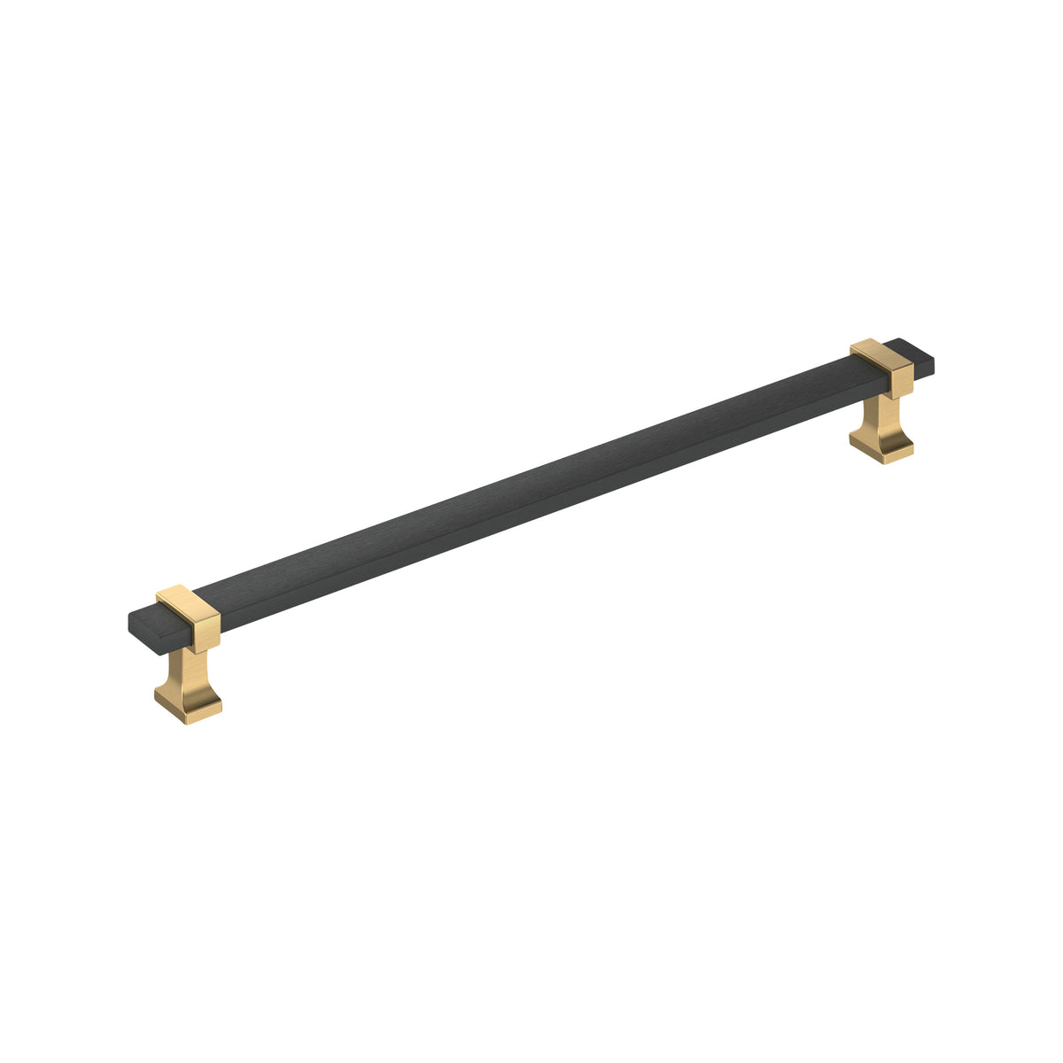 Amerock Overton Pull Matte Black/Champagne Bronze 10-1/16 in. Center-to-Center