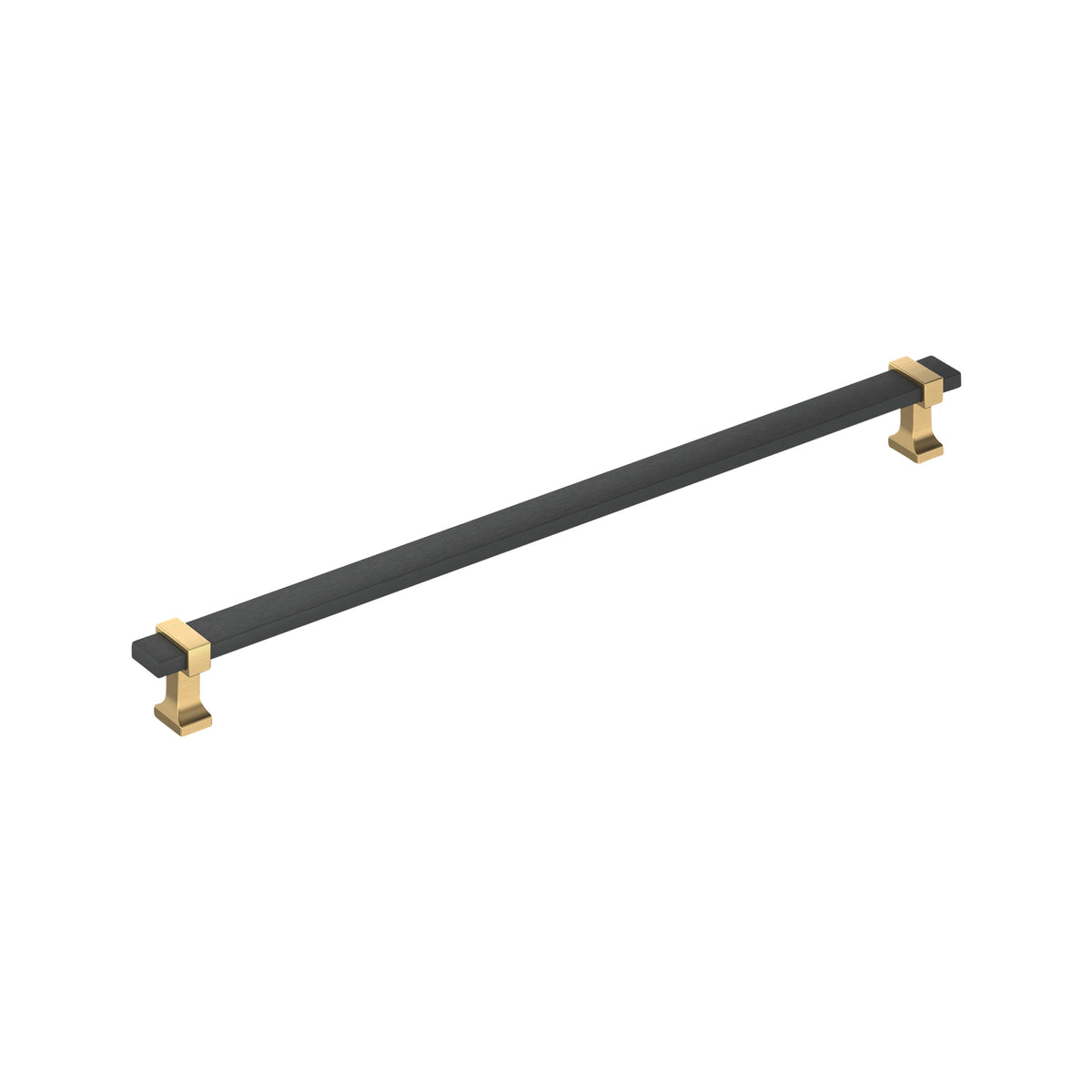 Amerock Overton Pull Matte Black/Champagne Bronze 12-5/8 in. Center-to-Center