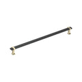 Amerock Overton Pull Matte Black/Golden Champagne 18" Center to Center