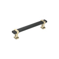 Amerock Overton Pull Matte Black/Golden Champagne 5-1/16" Center to Center