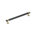 Amerock Overton Pull Matte Black/Golden Champagne 8-13/16" Center to Center