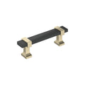 Amerock Overton Pull Matte Black/Golden Champagne 3" Center to Center