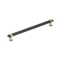 Amerock Overton Pull Matte Black/Golden Champagne 10-1/16" Center to Center