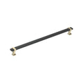 Amerock Overton Pull Matte Black/Golden Champagne 12-5/8" Center to Center