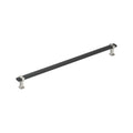 Amerock Overton Pull Matte Black/Satin Nickel 18" Center to Center