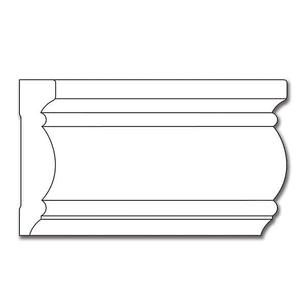 Running Palmette(Repeats 6), 3 1/2''w x 13/16''d x 8' length Resin