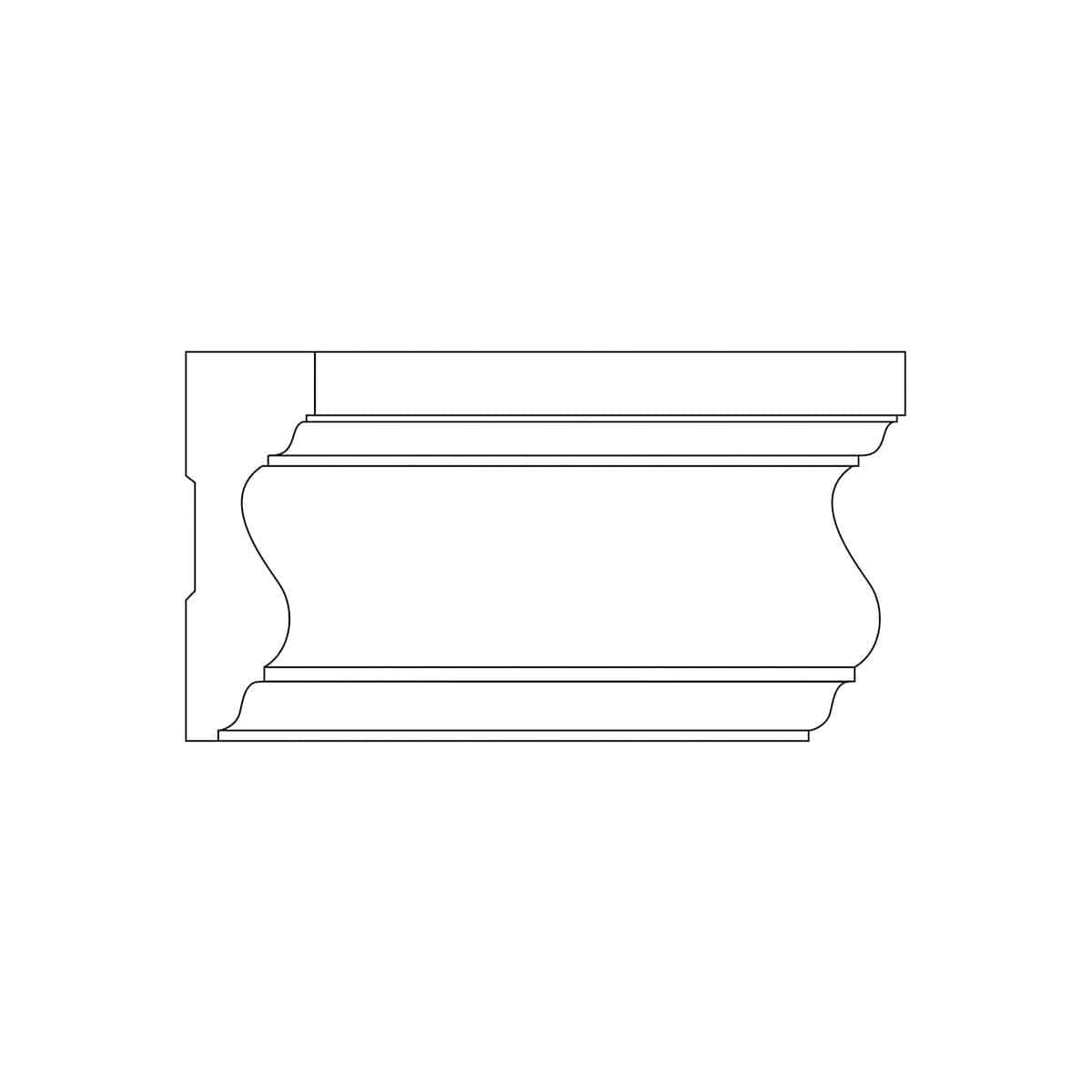 Medium Fluted Corbel, 7 3/4''w x 14''h x 3''d