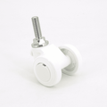 Sugatsune Parts Separable Steel Threaded Stem Caster With Glide  White 12 mm