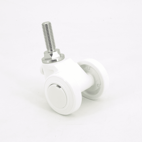 Sugatsune Parts Separable Steel Threaded Stem Caster With Glide  White 12 mm