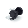 Sugatsune Parts Separable Steel Plate Mounted Caster With Glide  Black M12