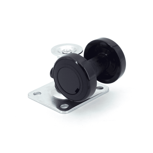 Sugatsune Parts Separable Steel Plate Mounted Caster With Glide  Black M12