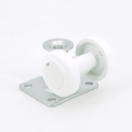 Sugatsune Parts Separable Steel Plate Mounted Caster With Glide  White M12