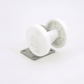 Sugatsune Parts Separable Stainless Steel Plate Mounted Caster With Glide  White 16 mm Thread Size