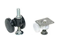 Sugatsune Parts Separable Steel Plate Mounted Caster With Glide  Black M16