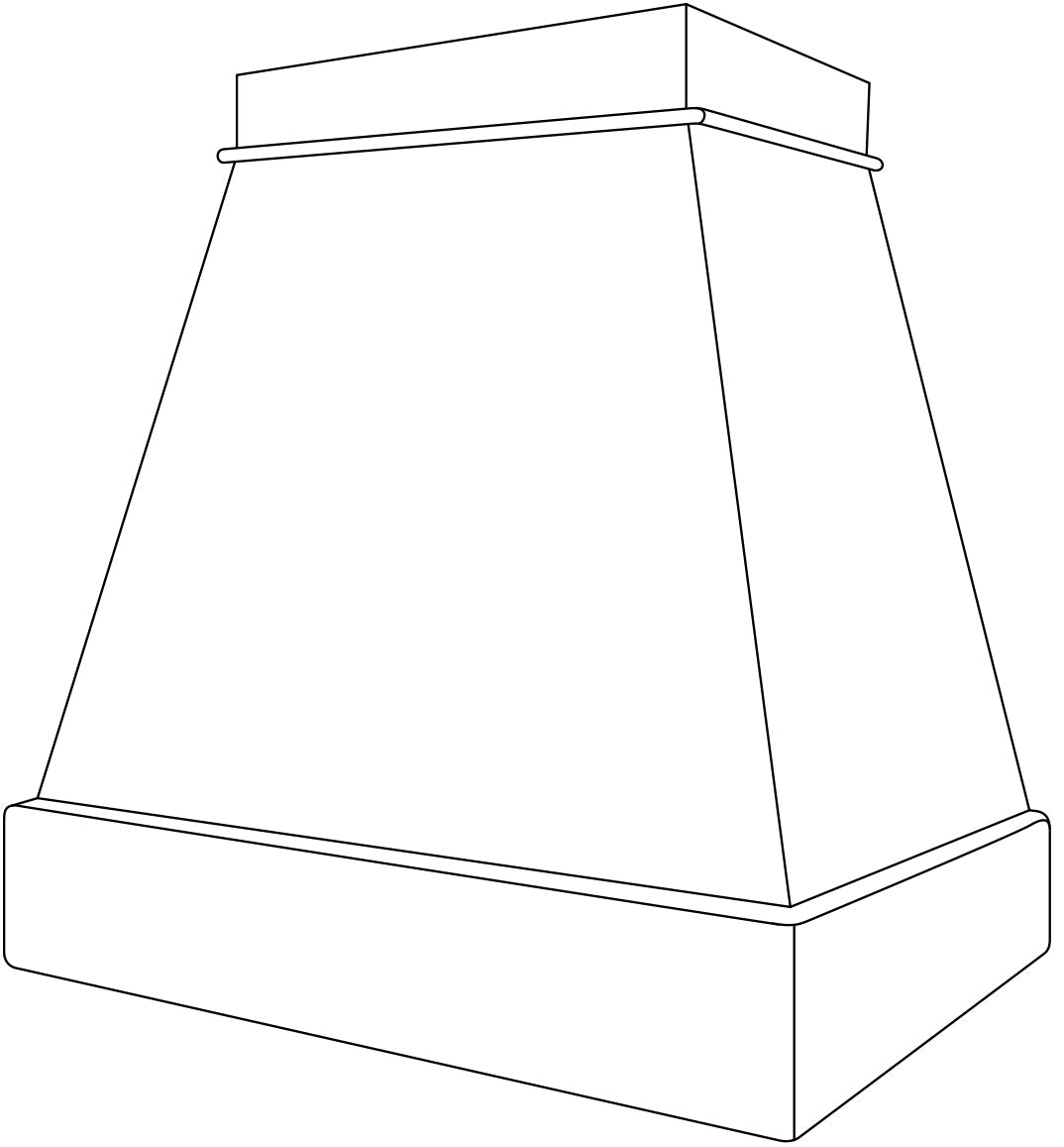 CHW Range Hood 36 W X 36 H (Use VLB36 or SLB36 liner and blower) - Dover by JSI