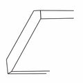 Shaker Crown Moulding 3 H X 2 D X 96 L - Upton Slab by JSI