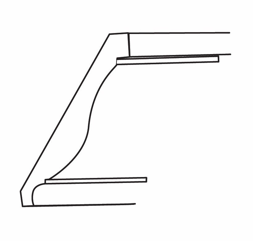 Traditional Crown Moulding 2-1\8 H X 1-3\4 D X 96 L - Upton Slab by JSI