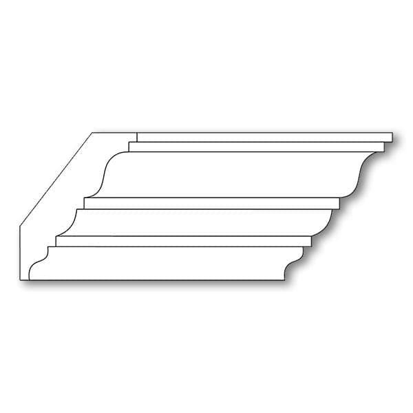Small Acanthus Crown (Repeats 1 3/4), 2 1/2''w x 13/16''d x 8' length Maple