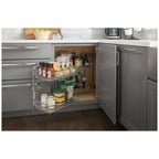 Sliding Door Corner Organizer For Frameless Cabinetry
