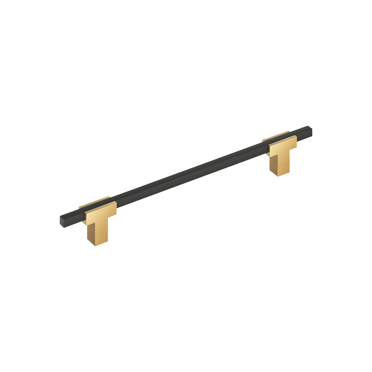 Amerock Urbanite Pull Champagne Bronze/Matte Black 7-9/16 in. Center-to-Center