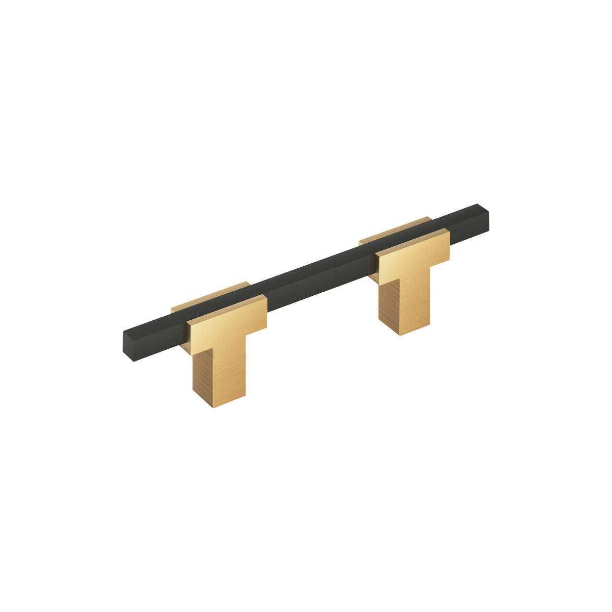 Amerock Urbanite Pull Champagne Bronze/Matte Black 3 in. Center-to-Center
