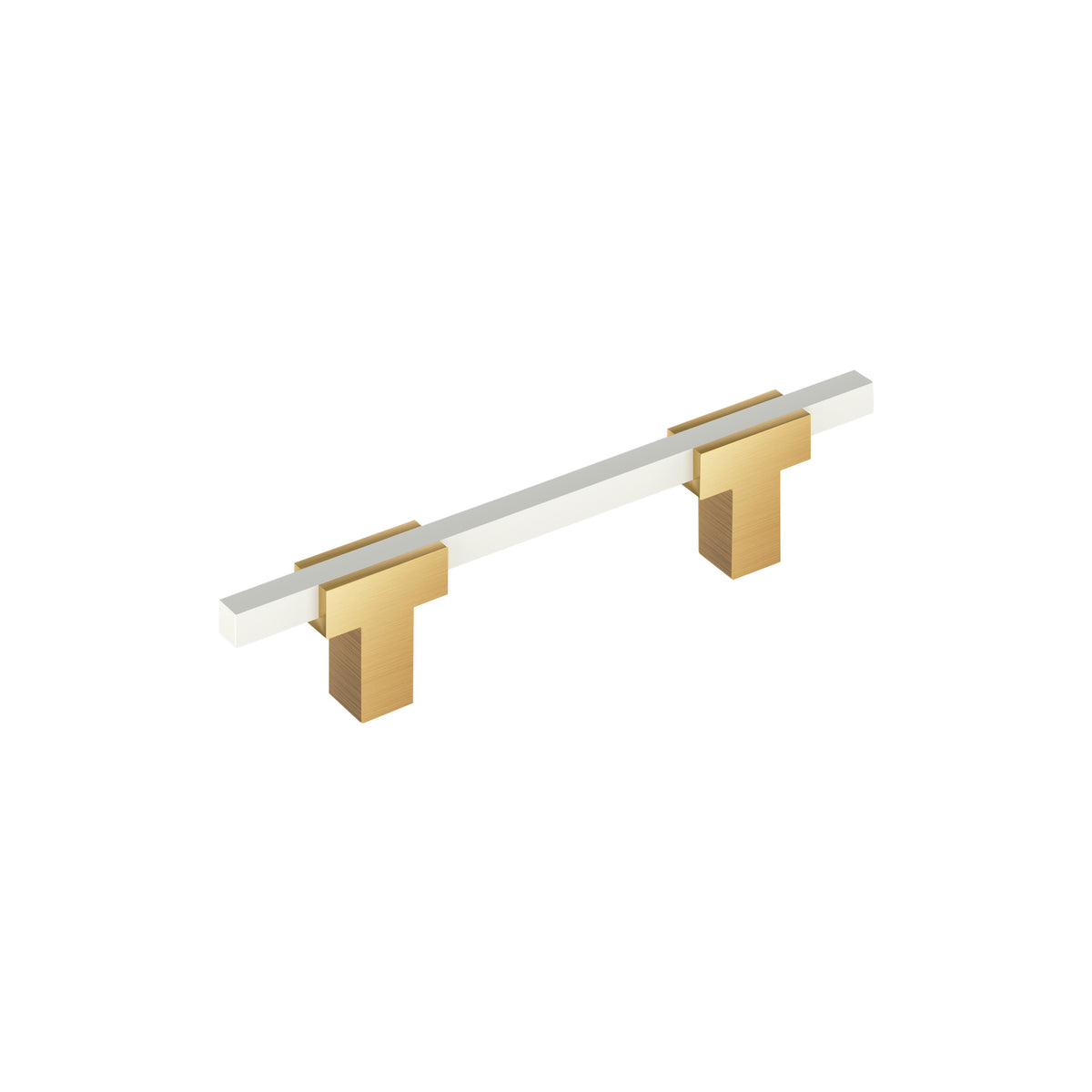 Amerock Urbanite Pull Champagne Bronze/White 3-3/4 in. Center-to-Center