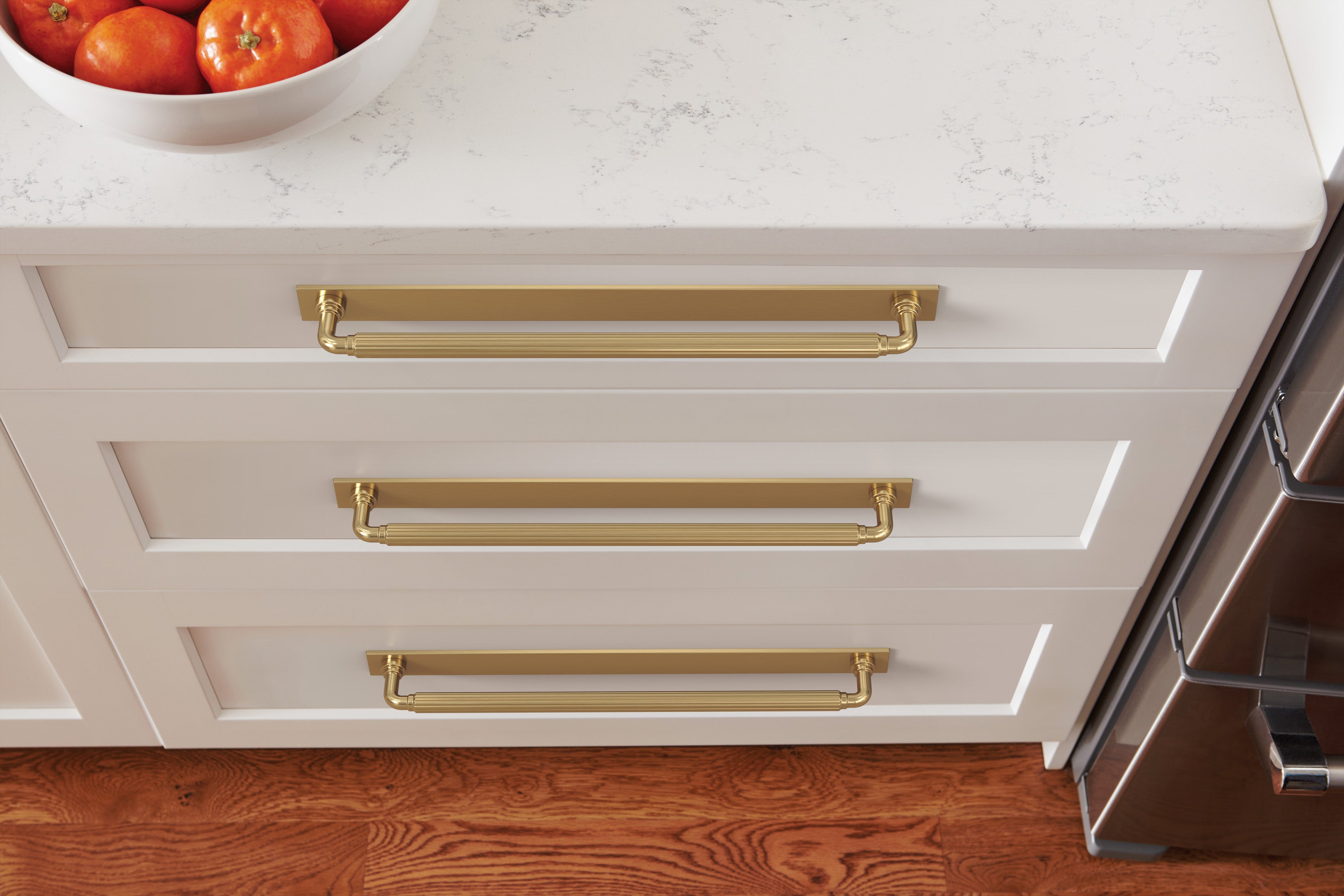Amerock Ladera Backplate 12-5/8" Center To Center, Champagne Bronze