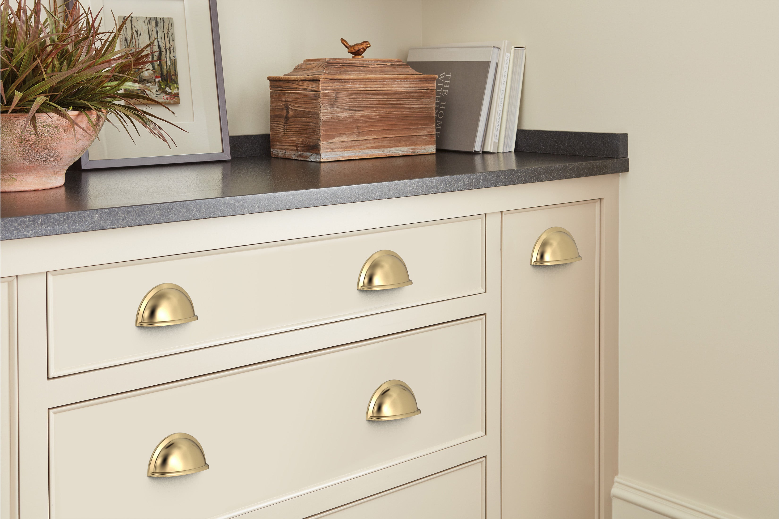 Amerock Cup Pull Champagne Bronze 3" Center to Center
