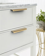 Amerock Streamline Tab Edge Pull Champagne Bronze 5-3/16" Center to Center