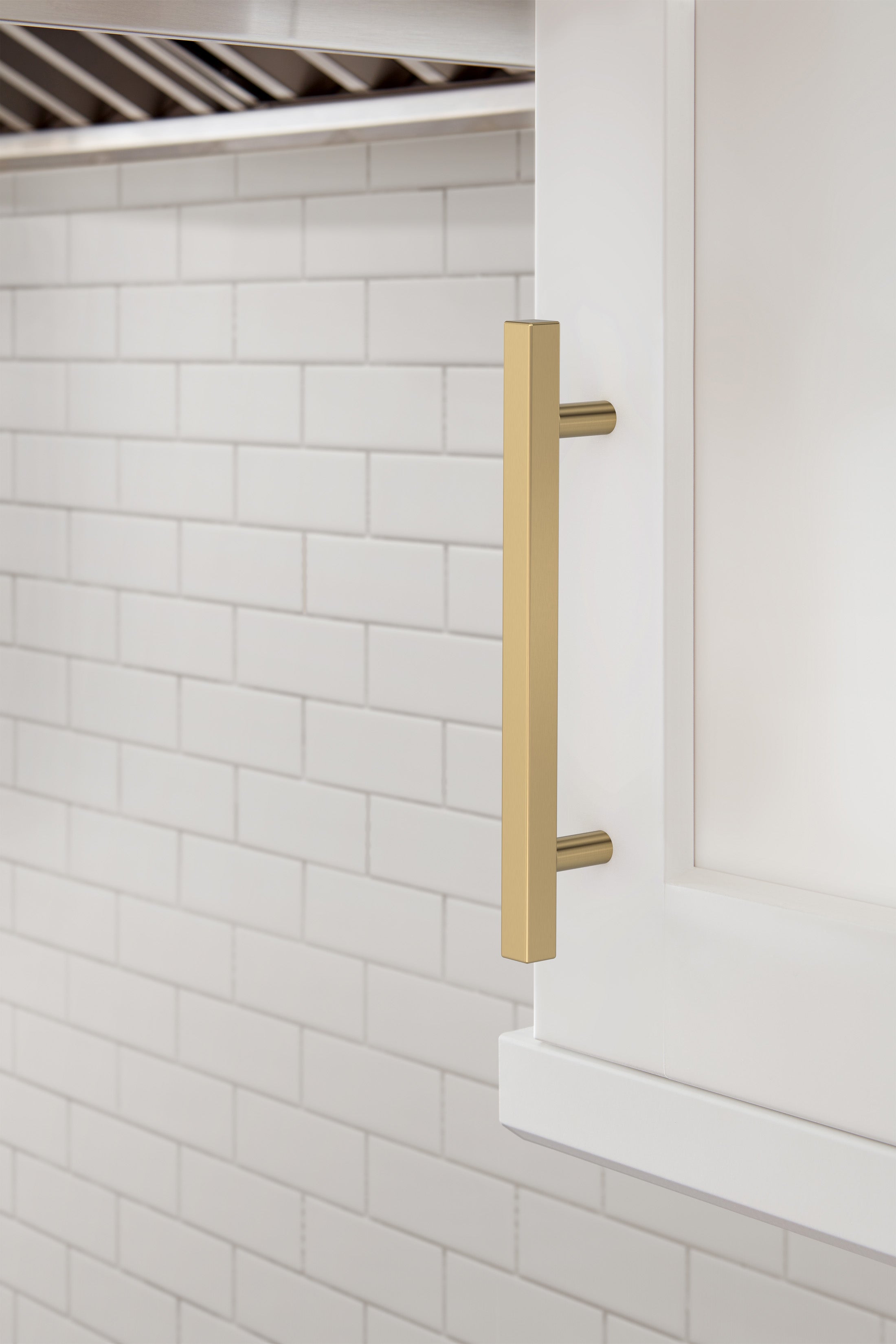 Amerock Bar Square Pull  Champagne Bronze 5-1/16" Center to Center