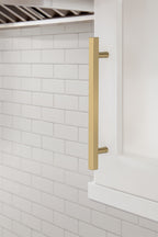 Amerock Bar Square Pull  Champagne Bronze 6-5/16" Center to Center